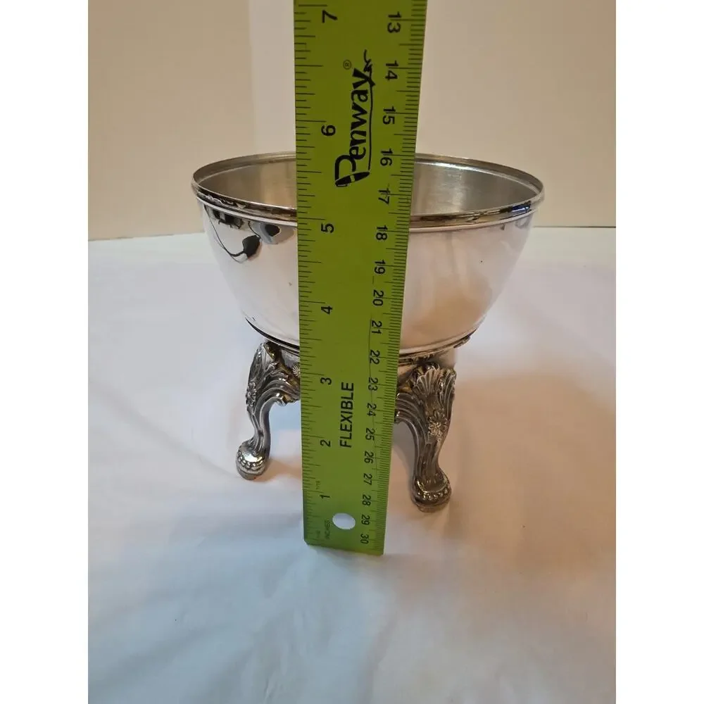Vintage yb45 newport Footed Silver Plate Warming Dish No Power Supply